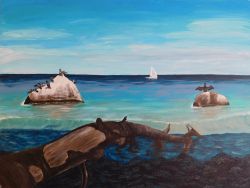 Painting: On the Beach